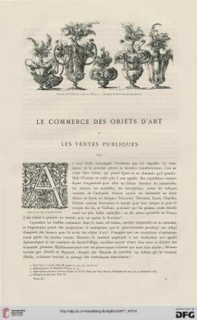 3: Le commerce des objets d'art et les ventes publiques, [1]