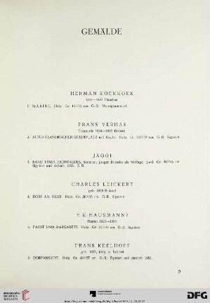 Gemälde (Nr. 1-197)