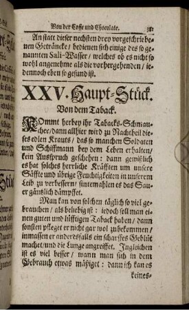 XXV. Haupt-Stück. Von dem Taback