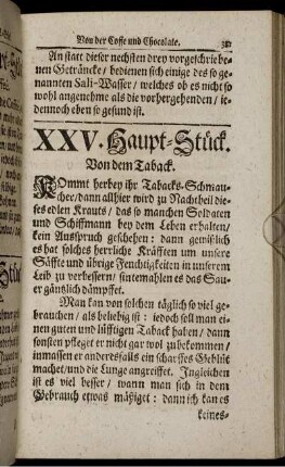 XXV. Haupt-Stück. Von dem Taback
