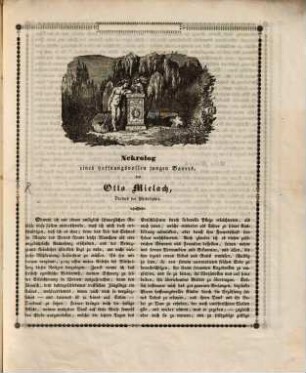 Nekrolog eines hoffnungsvollen jungen Bayers, des Otto Mielach, Doctors der Philosophie