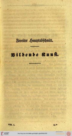 II. Hauptabschnitt: Bildende Kunst