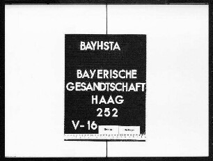 Privatschriftwechsel der bayerischen Gesandten in Finanz- und Handelsangelegenheiten