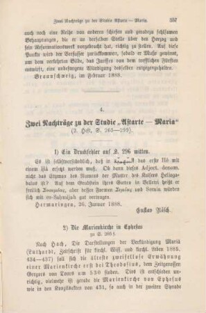 557-558 Zwei Nachträge zu der Studie "Astarte - Maria"