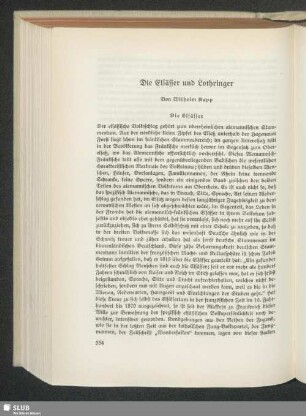 Die Elsässer und Lothringer