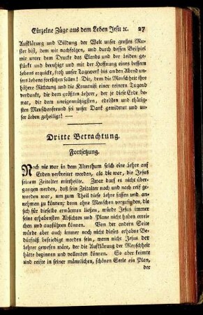 Dritte Betrachtung. Fortsetzung.