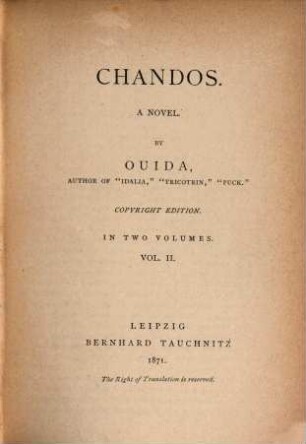 Chandos : a novel ; in two volumes, 2