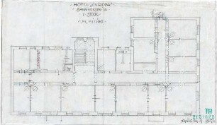 Fischer, Theodor; Innsbruck (Österreich); Hotel Europa, Erweiterung - Grundriss 2. OG