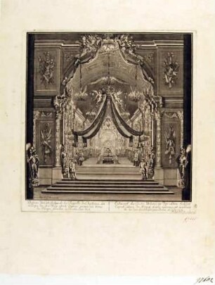 Entwurf für das Castrum doloris in der Berliner Schlosskapelle