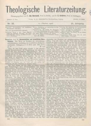 593-596 [Rezension] Baentsch, Bruno, Altorientalischer und israelitischer Monotheismus