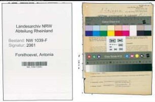 Entnazifizierung Antonia Forsthoevel , geb. 30.11.1896 (Lehrerin)