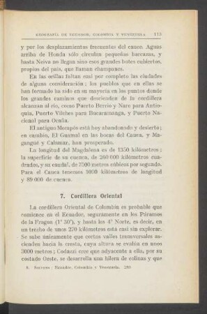 7. Cordillera Oriental