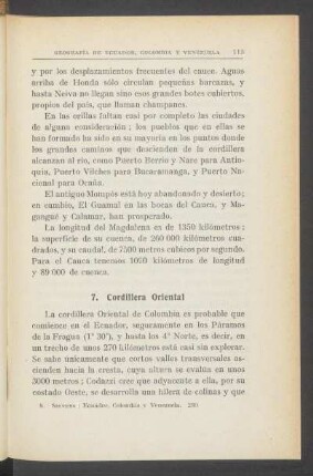 7. Cordillera Oriental