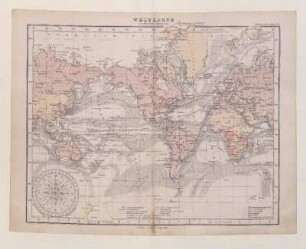 Weltkarte in Mercator's Projection