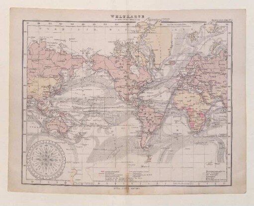 Weltkarte in Mercator's Projection