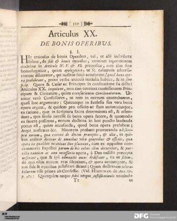 Articulus XX. De Bonis Operibus.