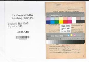 Entnazifizierung Otto Glebe , geb. 23.11.1889 (Angestellter)