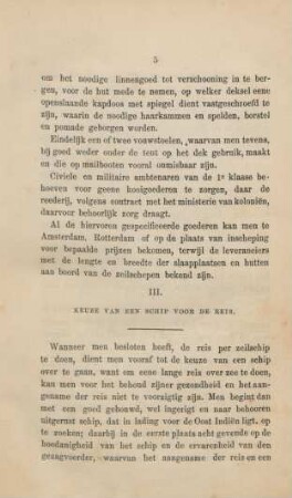 III. Kreuze van een schip voor de reis