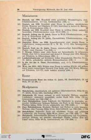 Miniaturen (Nr. 264-274)