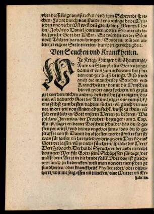 Von Seuchen und Kranckheiten.