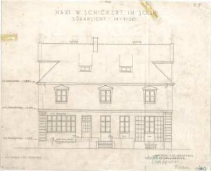 Fischer, Theodor; München - Solln; Haus Schickert - Südseite (Ansicht)