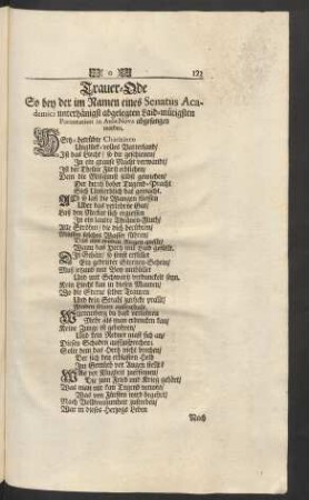 Trauer-Ode [...]