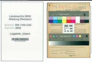Entnazifizierung Johann Leggewie , geb. 16.04.1882 (Malermeister)