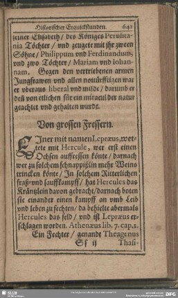 Von grossen Fressern