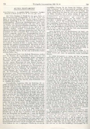 735-737 [Rezension] Aeschimann, André, Le prophète Jérémie