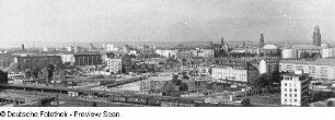 Dresden. Blick von der Verkehrshochschule südlich des Hauptbahnhofs nach Norden