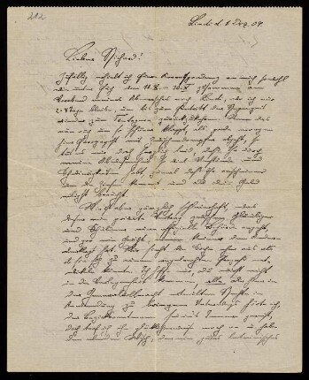 Brief an Richard, 01.12.1909, Lindi