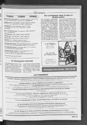 Das Laufenlassen eines Hundes im Straßenverkehr