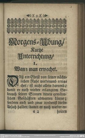 Morgens-Ubung