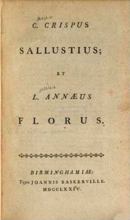 C. Crispus Sallustius, et L. Annaeus Florus