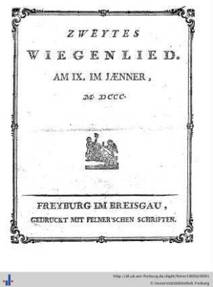 Zweytes Wiegenlied.