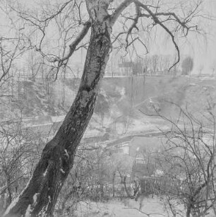Bautzen Winterbilder : Bautzen. Blick zur Friedhofskapelle Protschenberg. Winteraufnahme