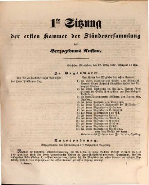 Verhandlungen der Ständeversammlung des Herzogthums Nassau. 1857