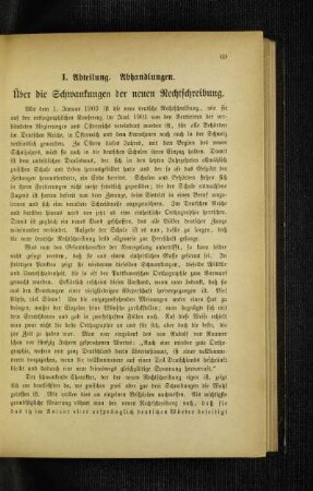 Über die Schwankungen der neuen Rechtschreibung