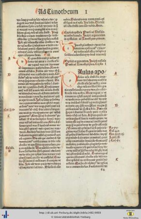 Argumentum in epistolam ad Timothᶒum primam