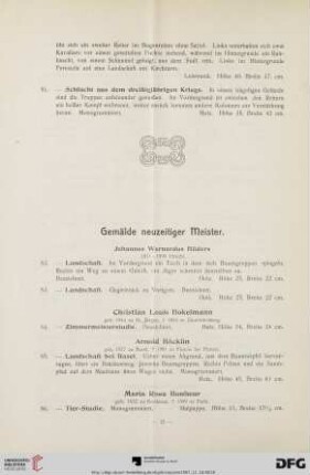 Gemälde neuzeitiger Meister (Nr. 82-127)