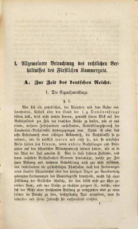 Das rechtliche Verhältniß des fürstlichen Kammerguts, insbesondere im Herzogthum Sachsen-Meiningen
