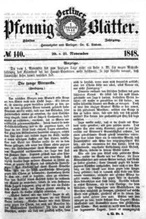 No. 140, 20. u. 21. November