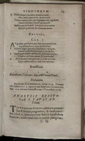 Analysis Epistolæ S. Pauli Ad Titum.