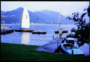 Bad Wiessee: Tegernsee von Bad Wiessee auf den Ort Tegernsee