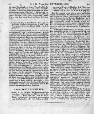 Müller, J. J.: De impostura religionum breve Compendium seu Liber de tribus impostoribus. Nach 2 Mss. und mit hist.-litt. Einl. hrsg. von F. W. Genthe. Leipzig: Fleischer 1833