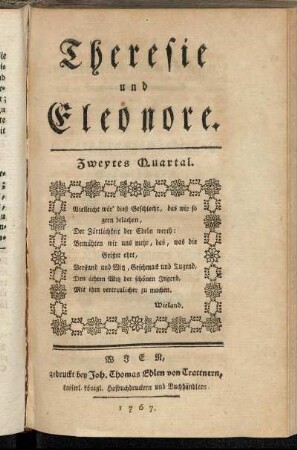 Zweytes Quartal. 1767.
