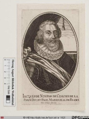 Bildnis Jacques-Nompar de Caumont, marquis de La Force (1637 duc)
