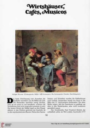 Wirtshäuser, Cafés, Musicos