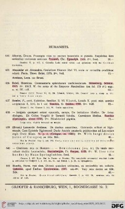 Humanists (No. 634 - 732)