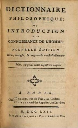 Dictionnaire philosophique